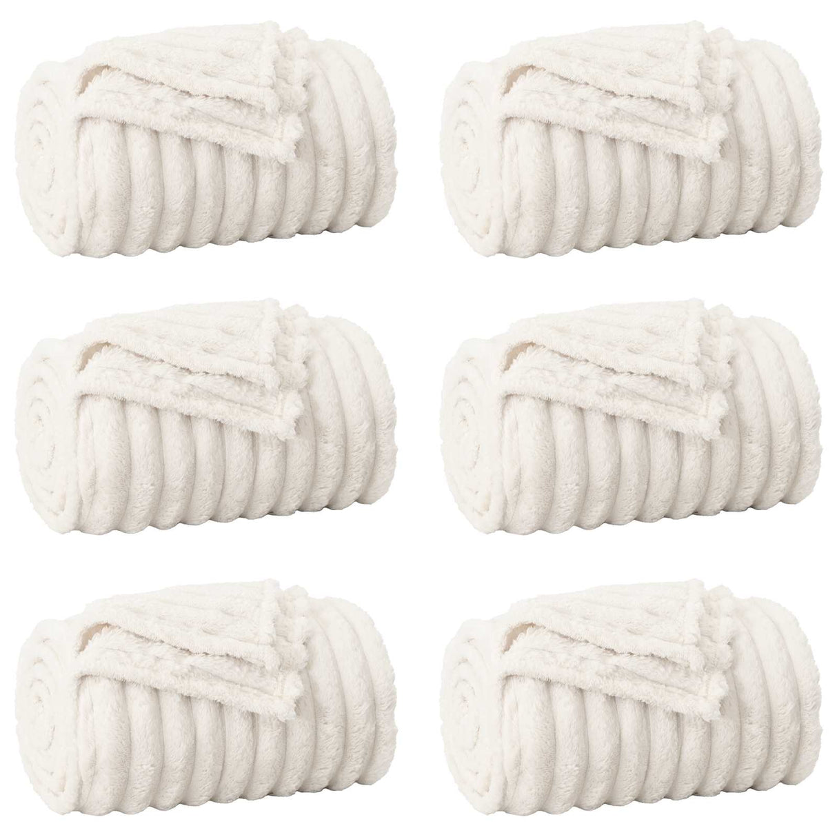 Vidaxl kleden 6 pcs crème 270 x 240 cm fleece
