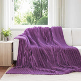 Vidaxl kleden 6 pcs paars 270 x 240 cm fleece