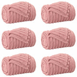 Vidaxl kleden 6 pcs roze 240 x 220 cm fleece