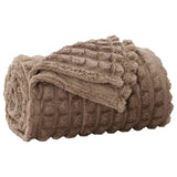 Vidaxl gooi deken kameel 240 x 220 cm fleece