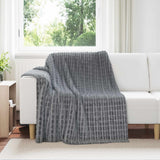 Vidaxl gooi deken donkergrijs 200 x 150 cm fleece