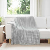 Vidaxl gooi deken grijs 200 x 150 cm fleece