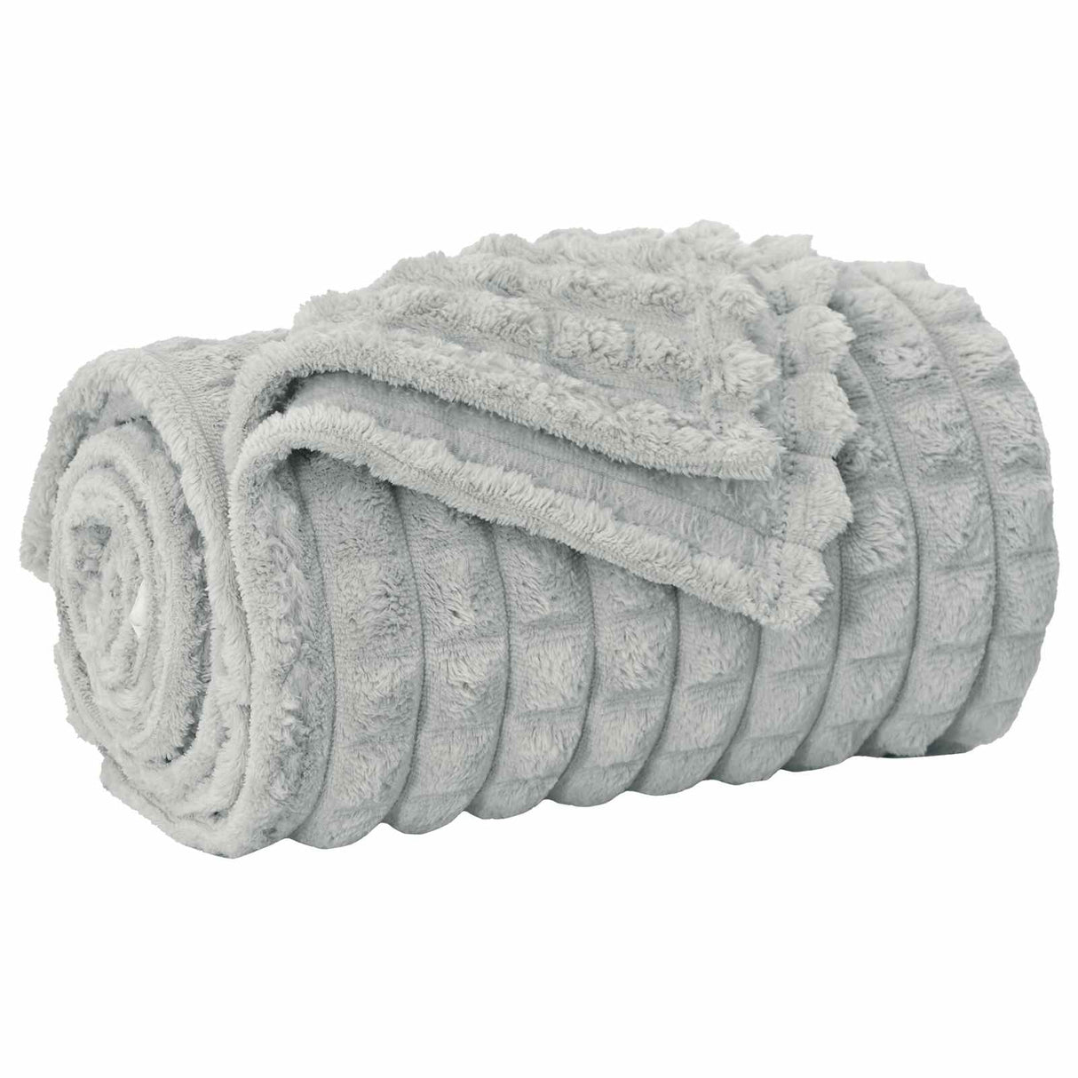 Vidaxl gooi deken grijs 270 x 240 cm fleece