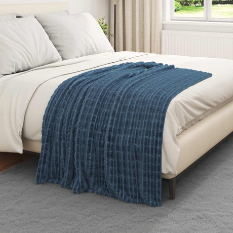 Vidaxl gooi deken marineblauw 150 x 130 cm 0.5 kg fleece
