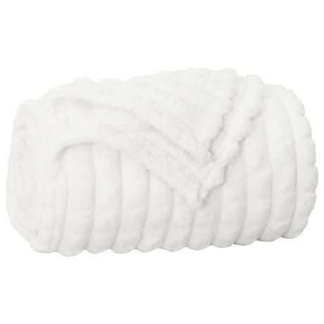 Vidaxl gooi deken wit 240 x 220 cm fleece