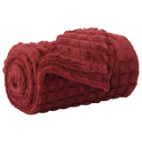 Vidaxl gooi deken bordeaux rood 150 x 130 cm fleece