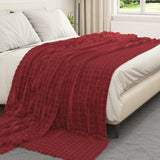 Vidaxl gooi deken bordeaux rood 270 x 240 cm fleece