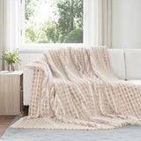 Vidaxl kleden 6 pcs beige 270 x 240 cm fleece