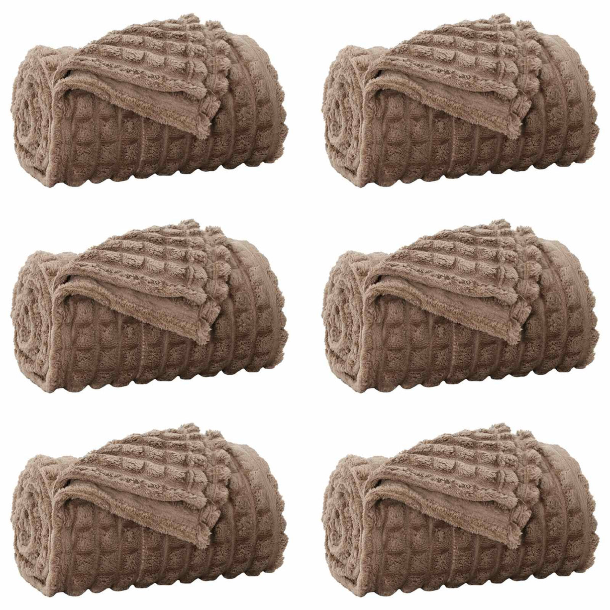 Vidaxl kleden 6 pcs kameel 270 x 240 cm fleece