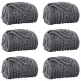 Vidaxl kleden 6 pcs donkergrijs 240 x 220 cm fleece