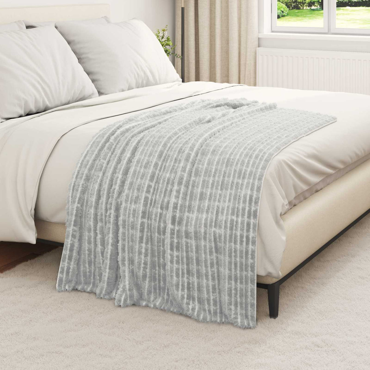 Vidaxl kleden 6 pcs grijs 150 x 130 cm fleece