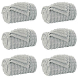Vidaxl kleden 6 pcs grijs 240 x 220 cm fleece