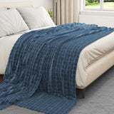 Vidaxl kleden 6 pcs marineblauw 270 x 240 cm fleece
