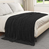 Vidaxl kleden 6 pcs zwart 200 x 150 cm fleece
