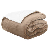 Vidaxl gooi deken kameel 130 x 150 cm fleece