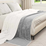 Vidaxl gooi deken grijs 220 x 240 cm fleece