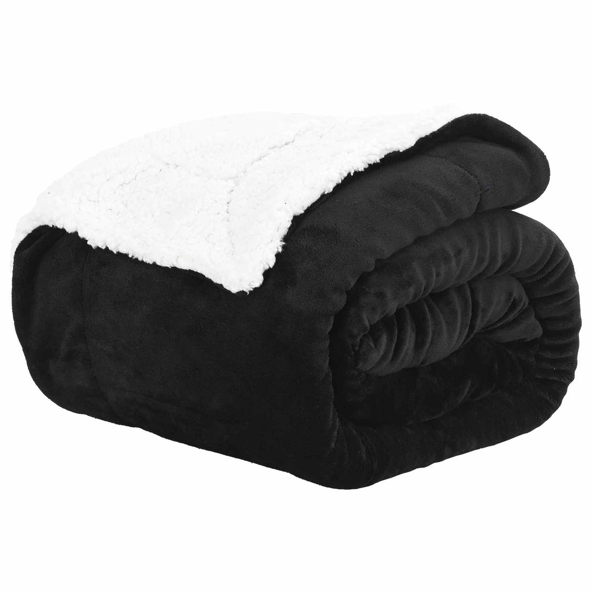 Vidaxl gooi deken zwart 150 x 200 cm fleece