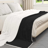 Vidaxl gooi deken zwart 240 x 270 cm fleece