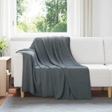 Vidaxl gooi deken donkergrijs 200 x 150 cm fleece