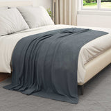 Vidaxl gooi deken donkergrijs 200 x 150 cm fleece