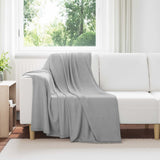 Vidaxl gooi deken grijs 170 x 130 cm fleece