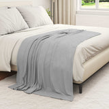 Vidaxl gooi deken grijs 170 x 130 cm fleece