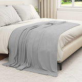 Vidaxl gooi deken grijs 200 x 150 cm fleece