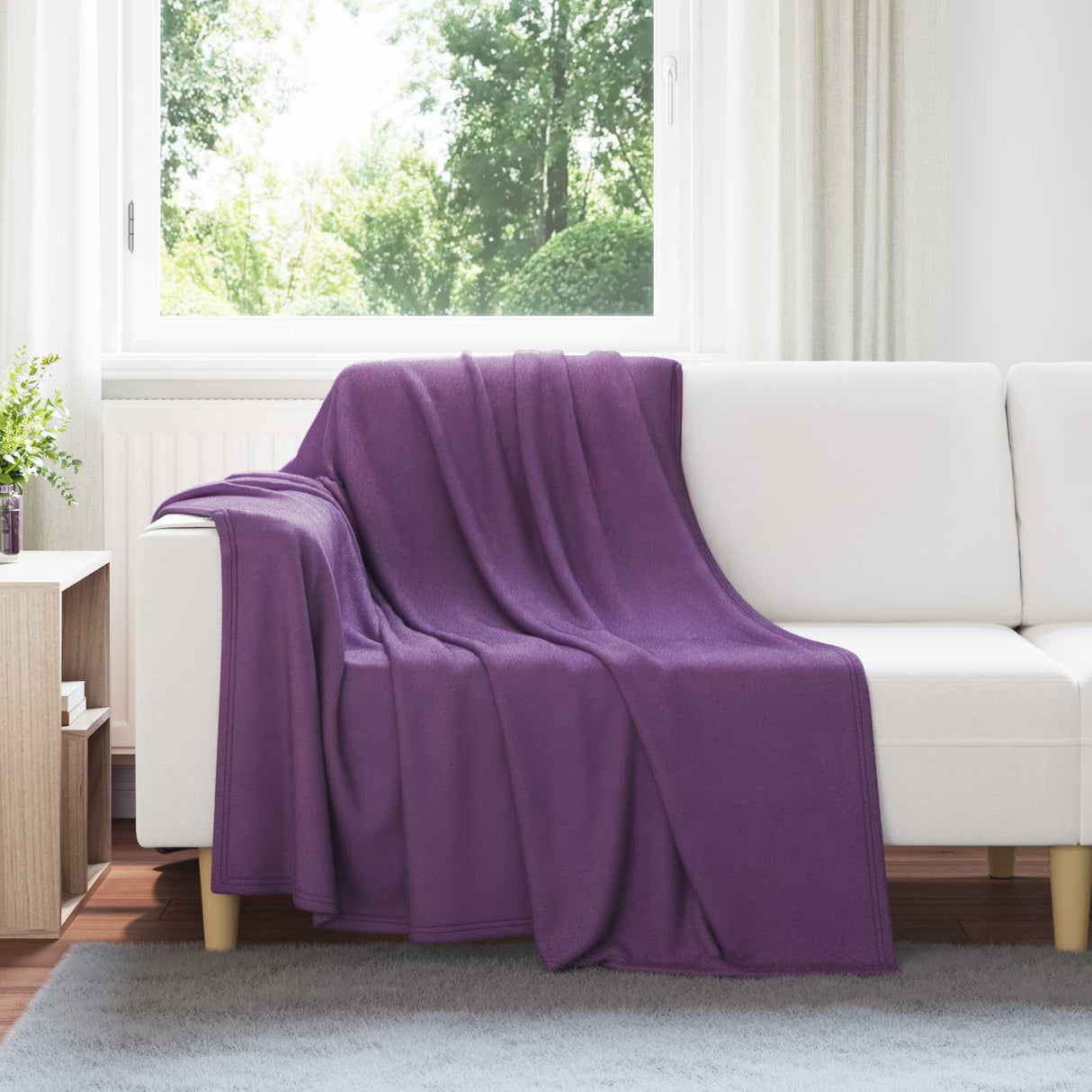 Vidaxl gooi deken paars 200 x 150 cm fleece