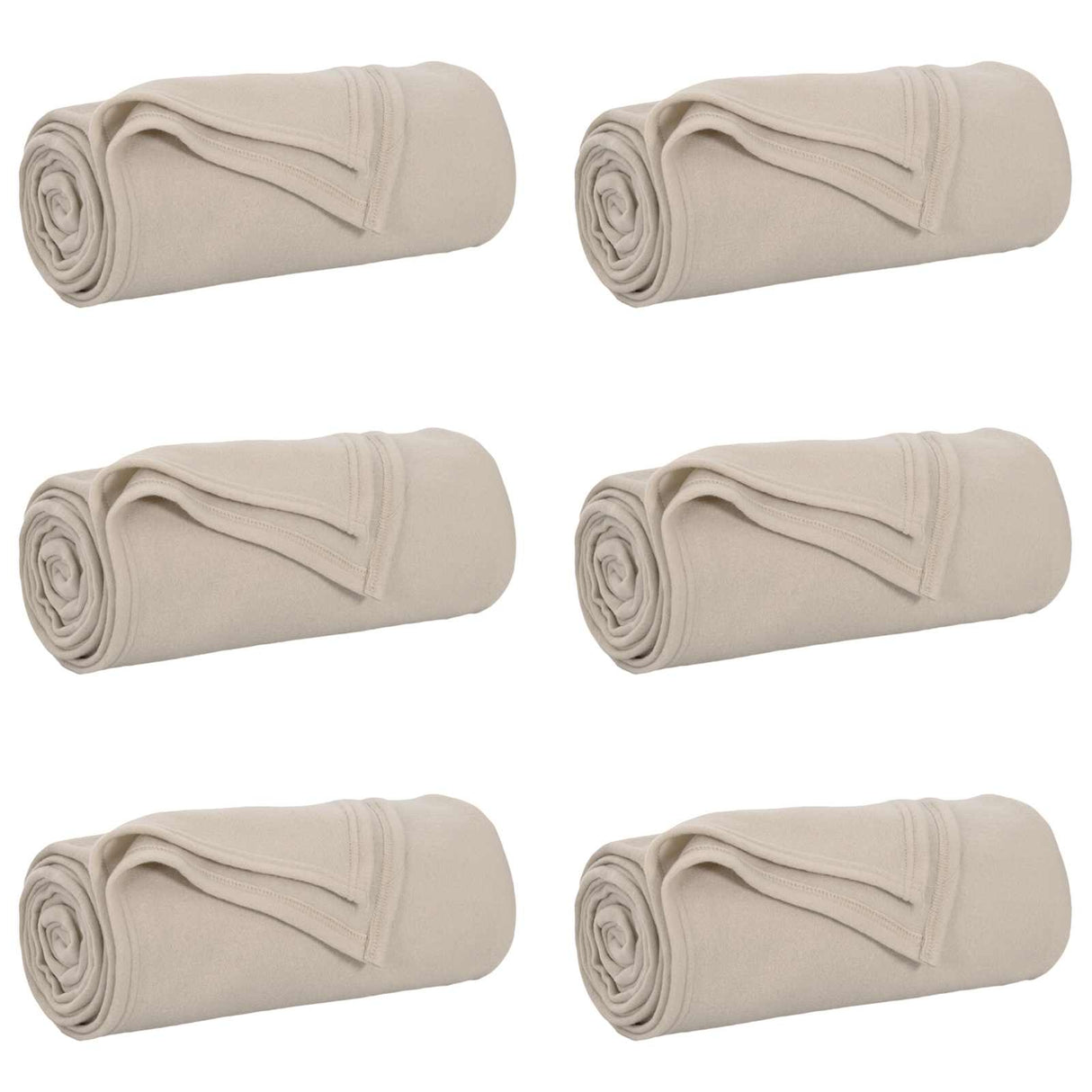 Vidaxl kleden 6 pcs beige 170 x 130 cm fleece