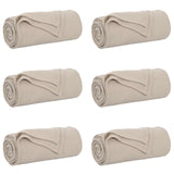 Vidaxl kleden 6 pcs beige 170 x 130 cm fleece