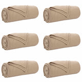 Vidaxl kleden 6 pcs kameel 170 x 130 cm fleece