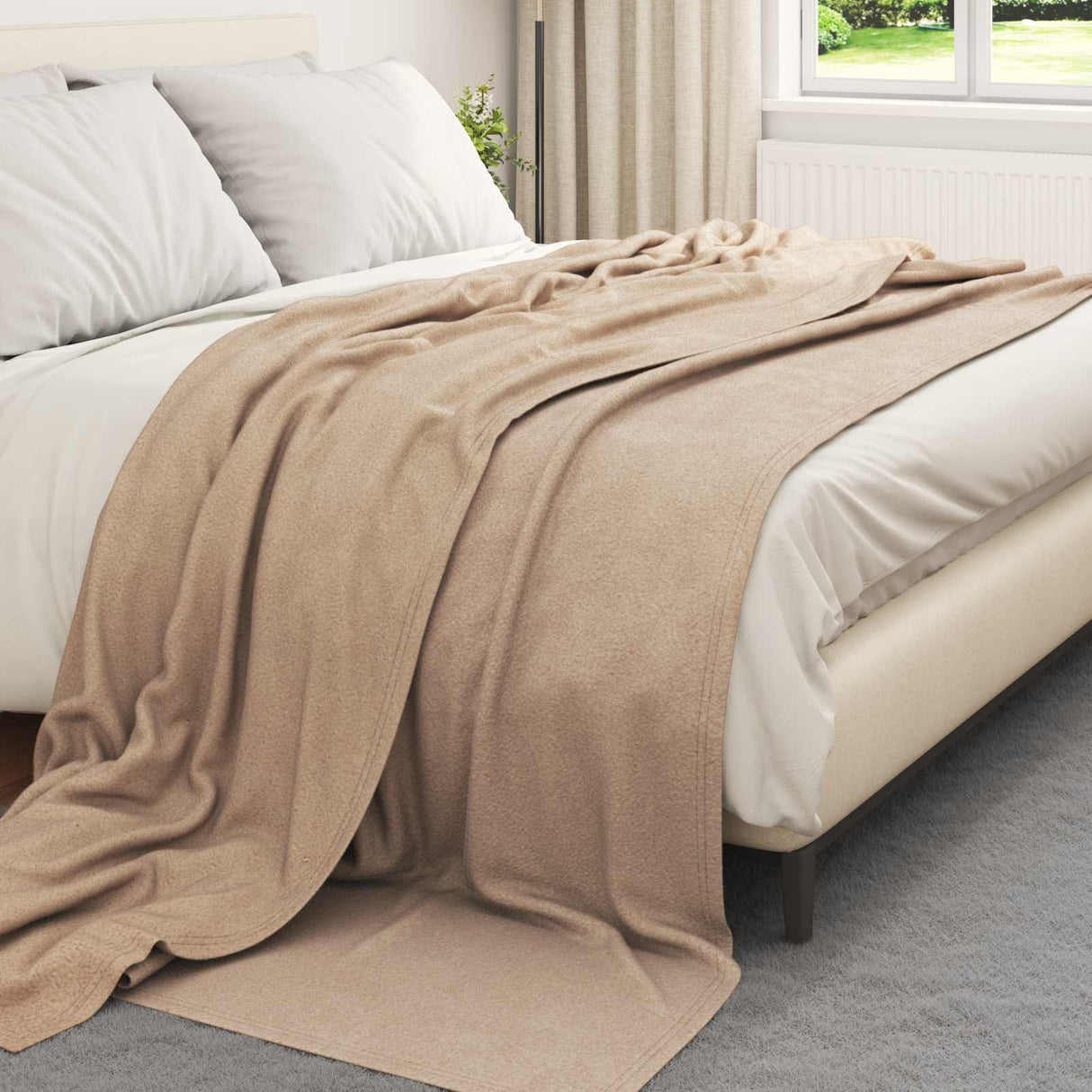 Vidaxl kleden 6 pcs kameel 240 x 220 cm fleece