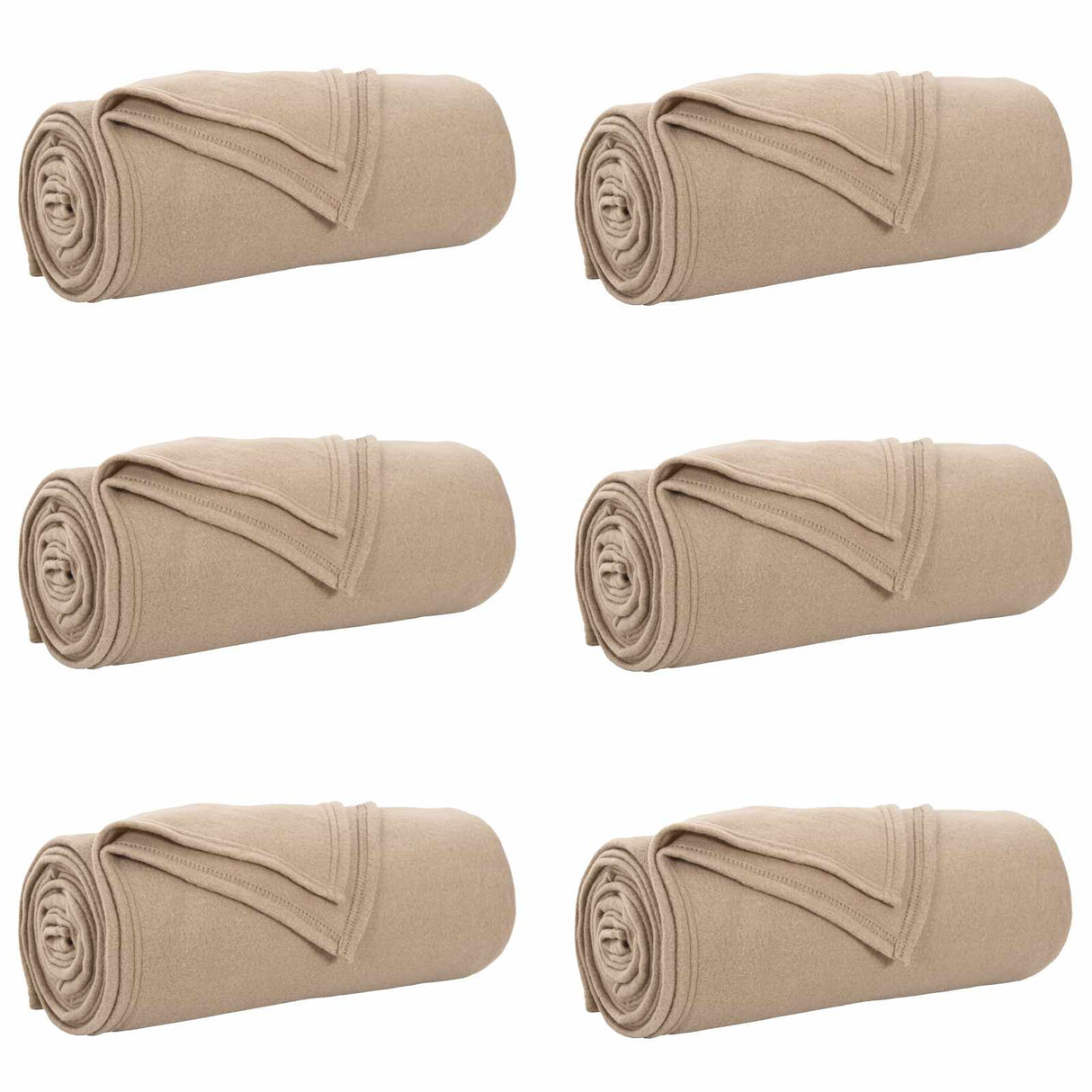 Vidaxl kleden 6 pcs kameel 240 x 220 cm fleece