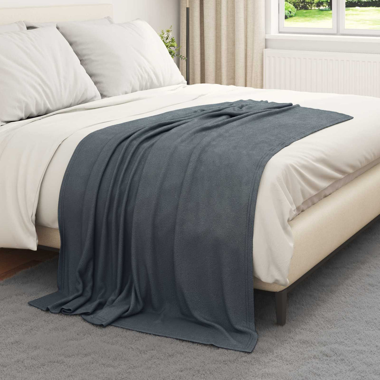 Vidaxl kleden 6 pcs donkergrijs 170 x 130 cm fleece