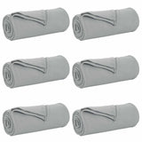 Vidaxl kleden 6 pcs grijs 170 x 130 cm fleece