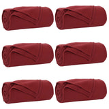 Vidaxl kleden 6 pcs bordeaux rood 200 x 150 cm fleece
