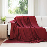 Vidaxl kleden 6 pcs bordeaux rood 240 x 220 cm fleece