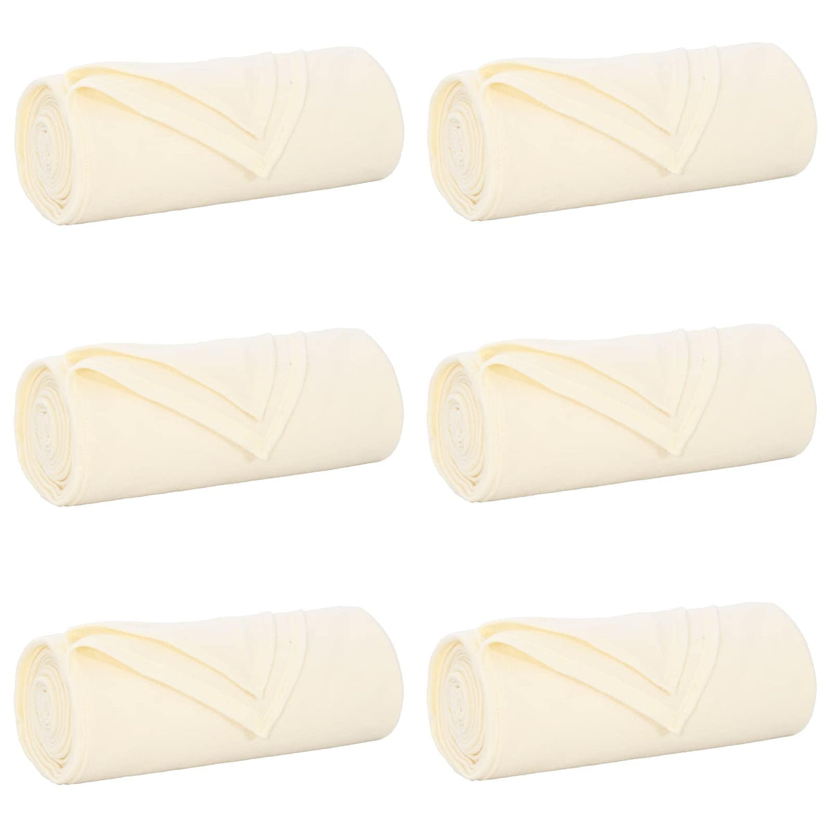Vidaxl kleden 6 st crèmekleurig 170 x 130 cm 1.86 kg fleece
