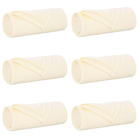 Vidaxl kleden 6 st crèmekleurig 170 x 130 cm 1.86 kg fleece
