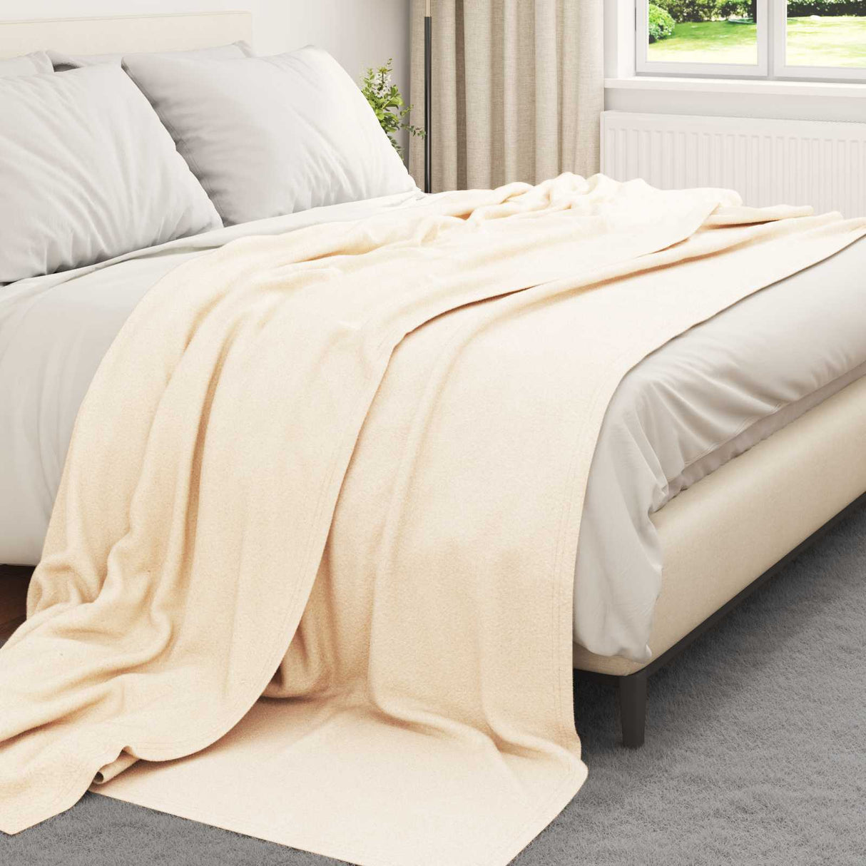 Vidaxl kleden 6 pcs crème 270 x 240 cm fleece