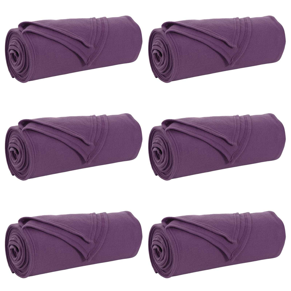 Vidaxl kleden 6 pcs paars 270 x 240 cm fleece