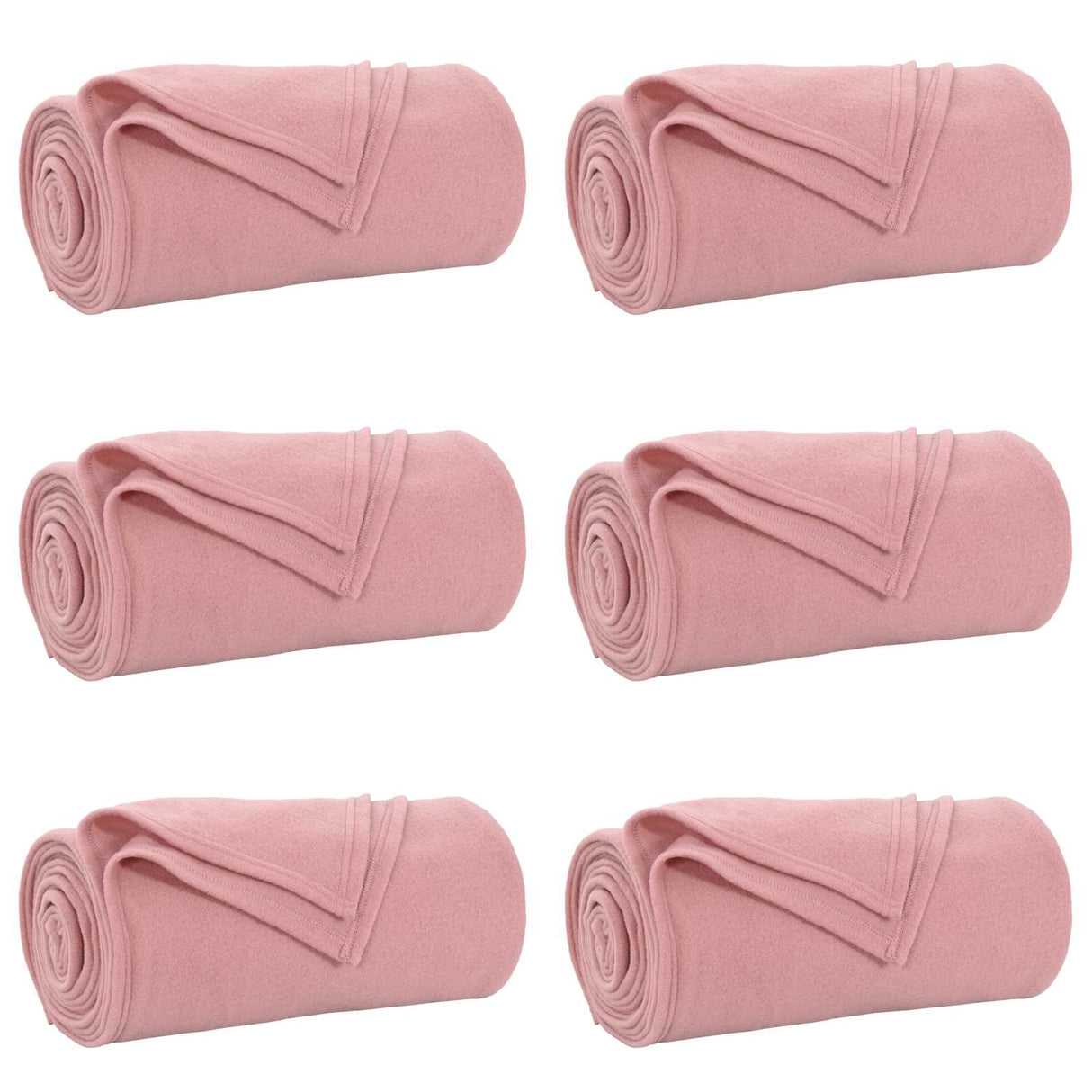Vidaxl kleden 6 pcs roze 240 x 220 cm fleece