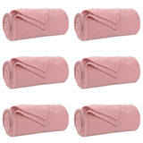 Vidaxl kleden 6 pcs roze 240 x 220 cm fleece
