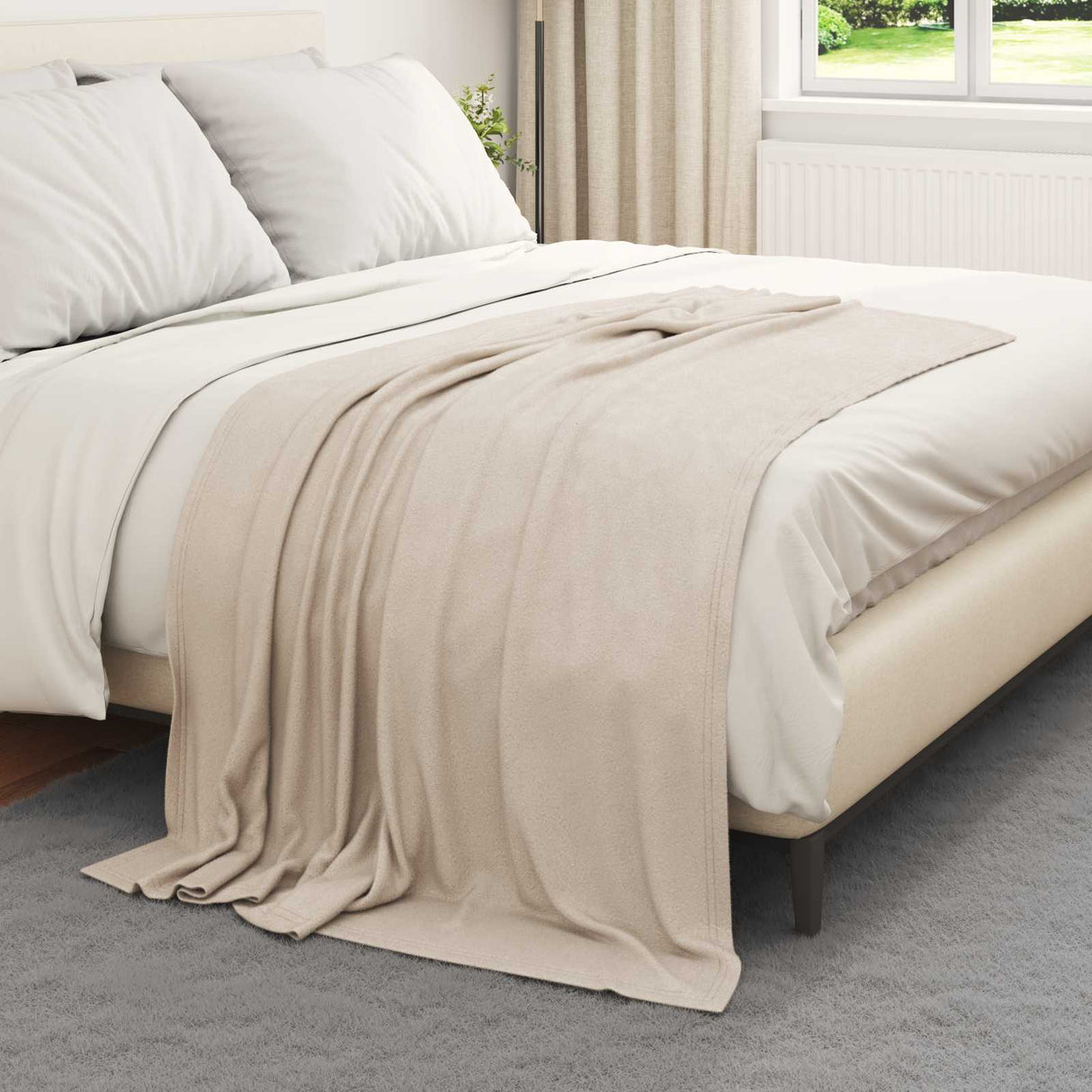 Vidaxl kleden 24 pcs beige 170 x 130 cm fleece