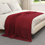 Vidaxl kleden 24 pcs bordeaux rood 200 x 150 cm fleece