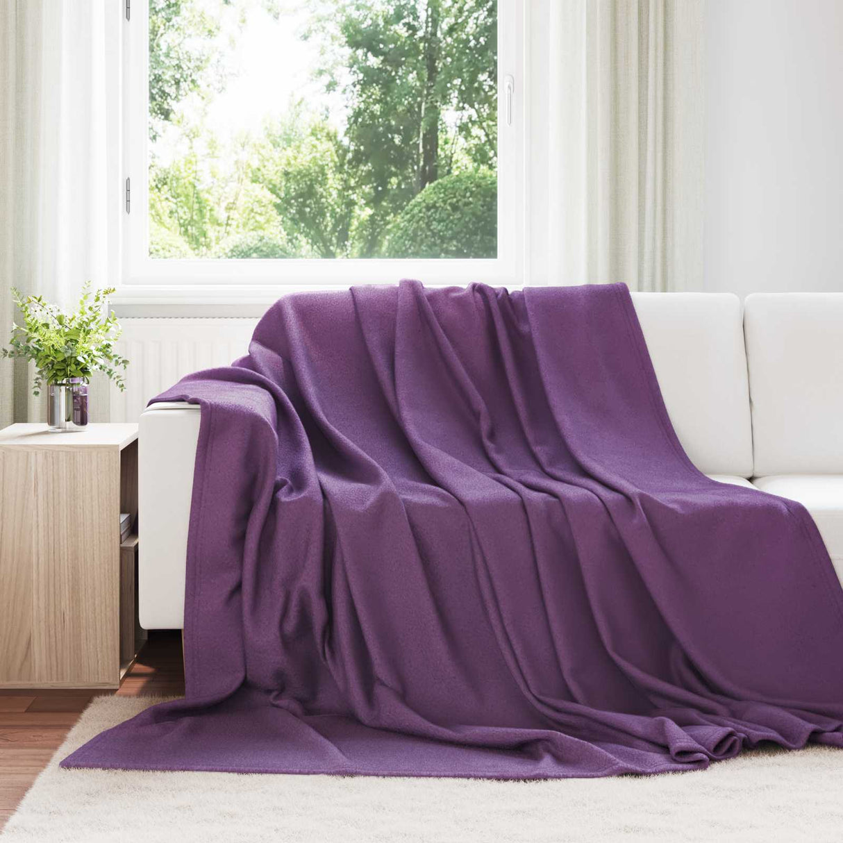 Vidaxl kleden 24 pcs paars 240 x 220 cm fleece