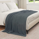Vidaxl gooi deken donkergrijs 210 x 140 cm fleece