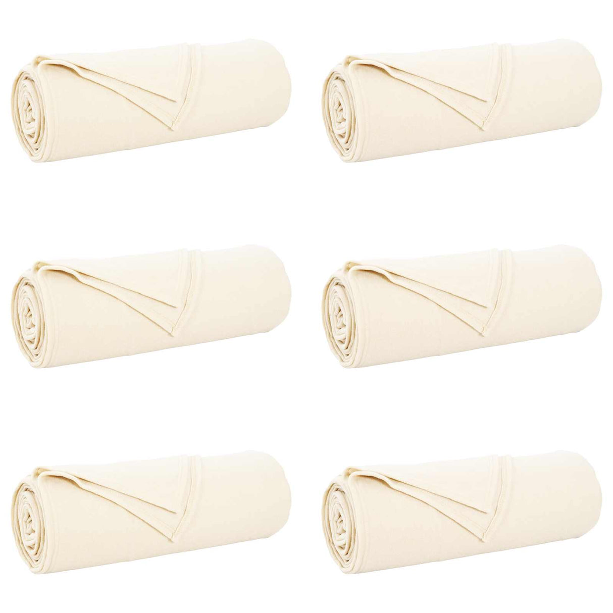 Vidaxl kleden 6 pcs crème 210 x 140 cm fleece