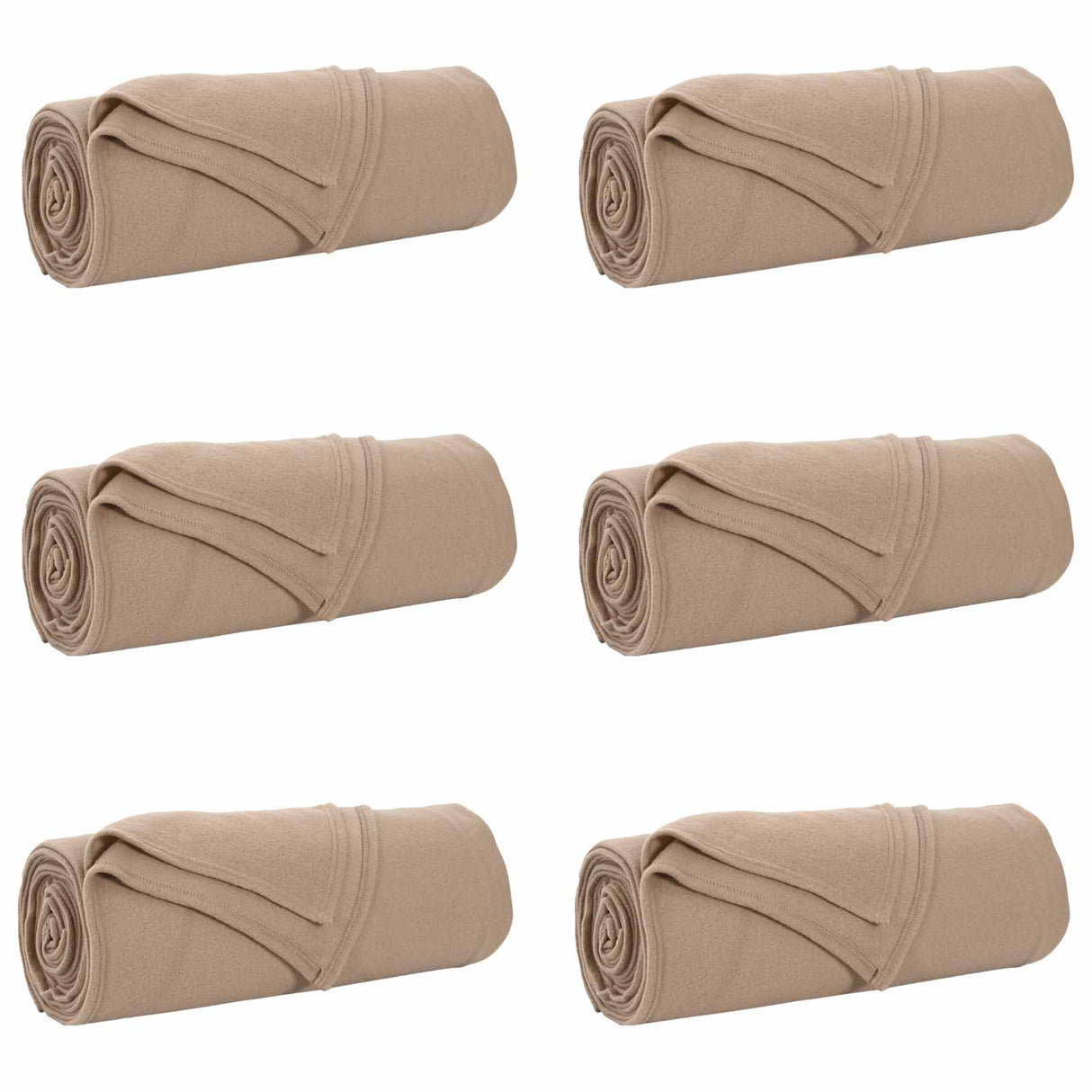 Vidaxl kleden 6 pcs kameel 280 x 210 cm fleece