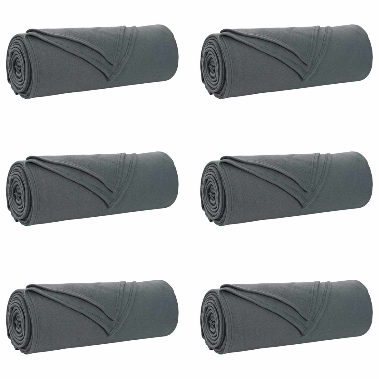 Vidaxl kleden 6 pcs donkergrijs 280 x 210 cm fleece